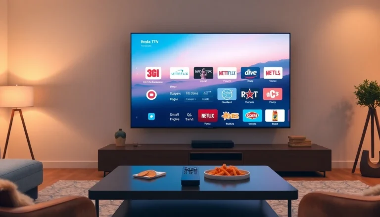 Enjoy seamless abonnement iptv streaming on a modern flat-screen TV in a cozy living room.