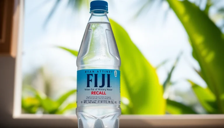 Check the recall details of Fiji water recall 2024 highlighted on the bottle label.