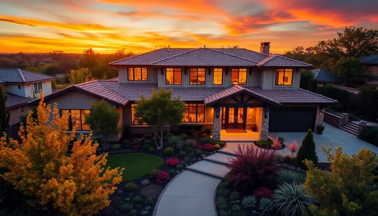 Showcase drone photography for real estate agents featuring an aerial perspective of a beautifully landscaped home.