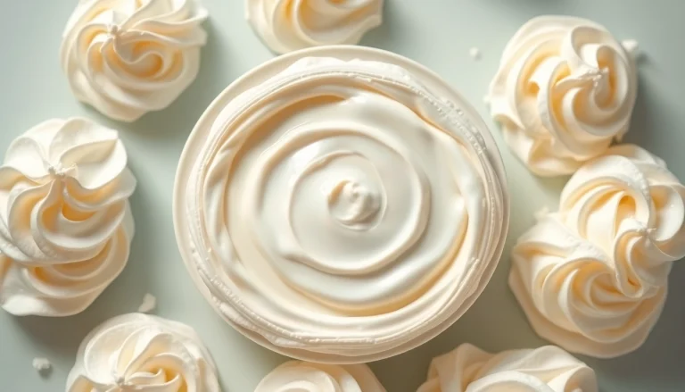 Elevate desserts with a cream charger nestled among luscious whipped cream swirls.