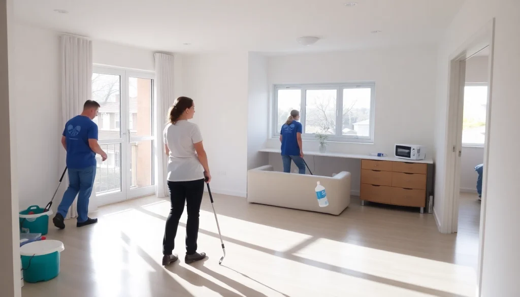 Professional bond cleaning Brisbane team ensuring a spotless apartment for tenants.