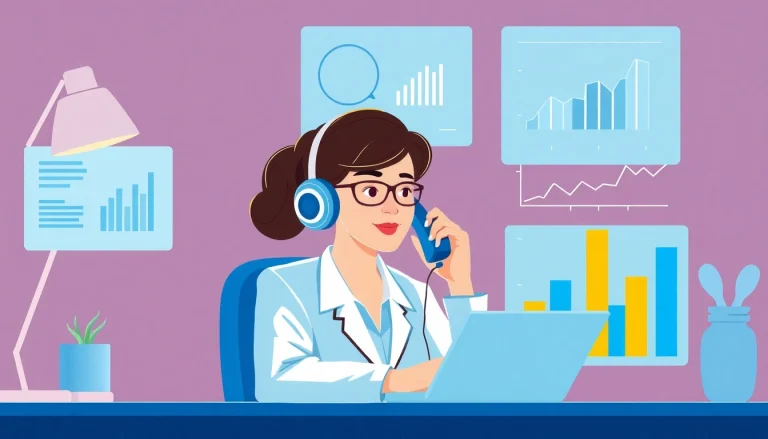 Engaging telephone data collection scene with a researcher actively conducting an interview, showcasing data integrity.