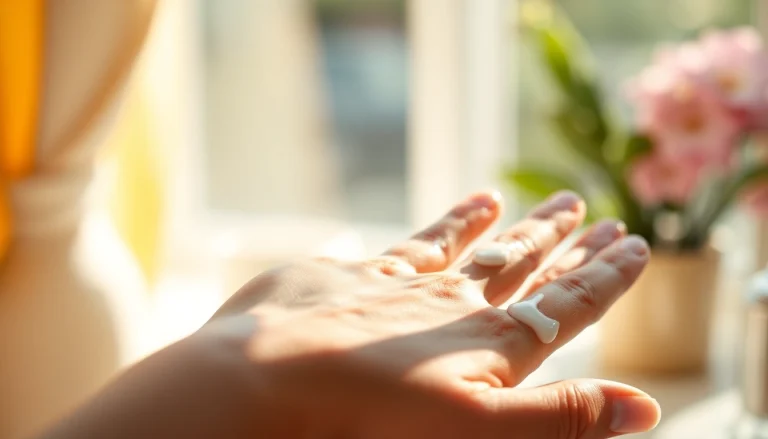 Apply a nourishing hand moisturiser to soften and hydrate dry skin effectively.
