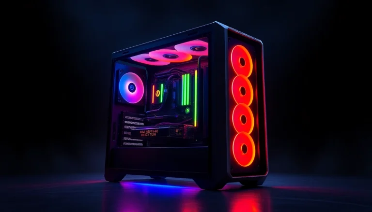 PC CASE Supplier featuring a modern gaming case with innovative airflow and vibrant RGB lighting.