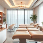 Gestalte die perfekte kosmetikstudio Einrichtung mit stilvollen Möbeln und luxuriösem Ambiente.
