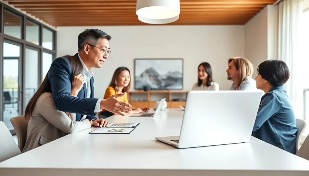 Conseil professionnel pour la société de gestion de patrimoine familial lors d'une consultation en réunion.