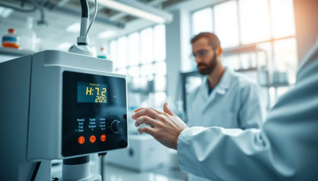Conducting Hydrogen Sulfide detection tests with advanced laboratory equipment.