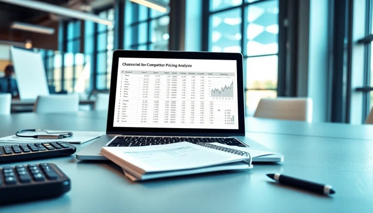 Analyze competitor pricing research with detailed data and tools in a professional setting.
