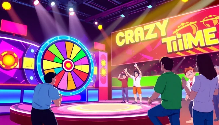 Engage with crazy time stats through an interactive live game show featuring vibrant segments and a spinning wheel.