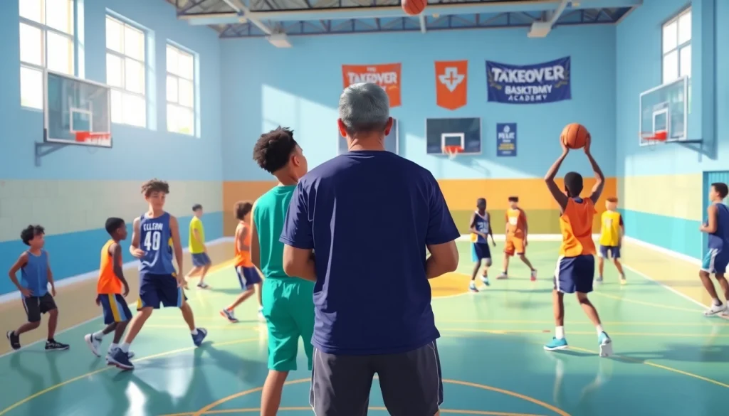 Training session at Takeover Basketball Academy showcasing young athletes improving their skills