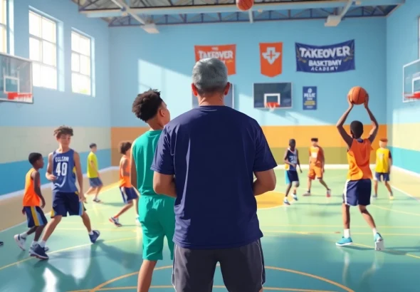 Training session at Takeover Basketball Academy showcasing young athletes improving their skills