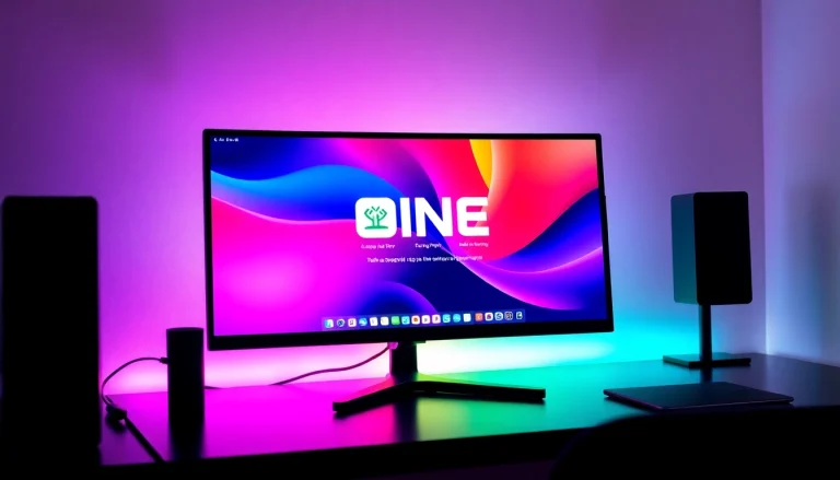 Download the line电脑版下载 app interface displayed on a modern computer setup.