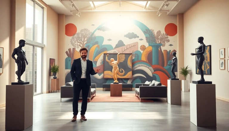 Experience the atmosphere of the in lieu gallery highlighting contemporary art exhibitions.