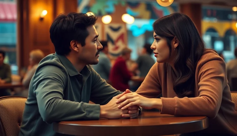 Engaged couple demonstrating effective communication in relationships while sharing an intimate moment.