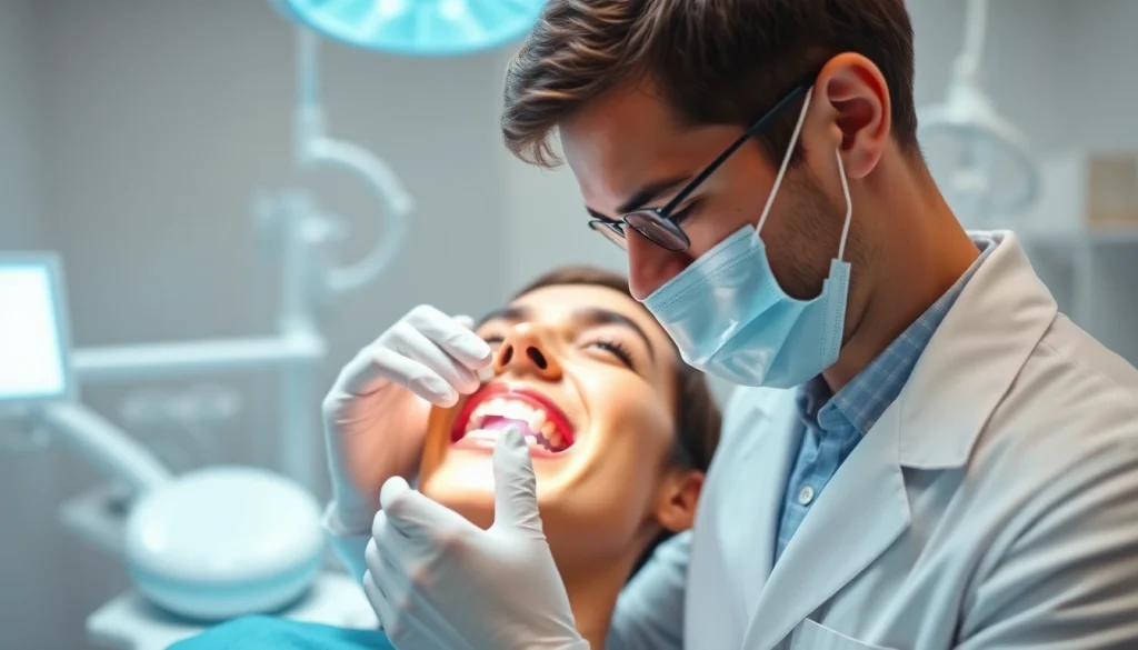 Ensure thorough checkups with a dentist in a modern clinic setting.