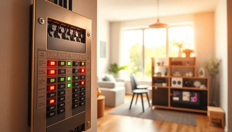 Explore the electrical panel installation showcasing a modern breaker box with clear labels for better organization.