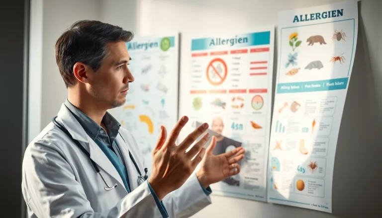 Untersuchung von Allergien durch einen Arzt, um die Symptome zu erkennen.