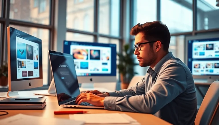 Showcasing web design edmonton creativity through a professional designer's workspace.