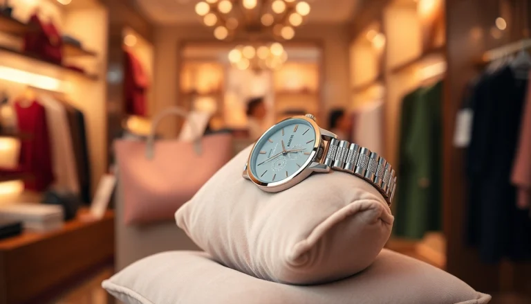 Damen Armbanduhren stilvoll präsentiert auf einem eleganten Samtkissen.