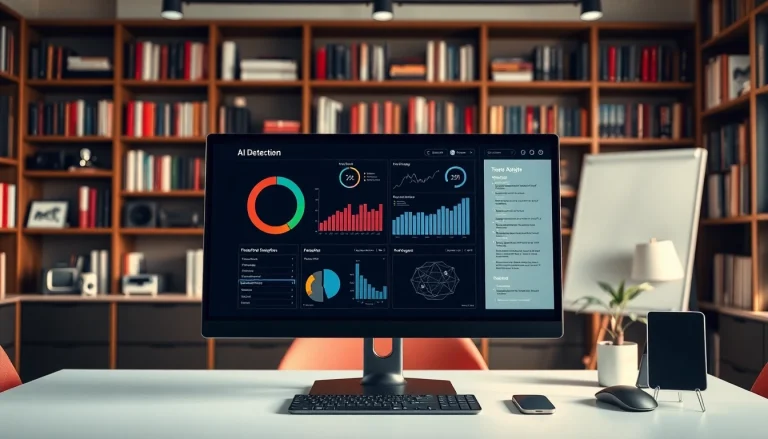 Analyze AI detection accuracy on a modern interface in a professional setting.