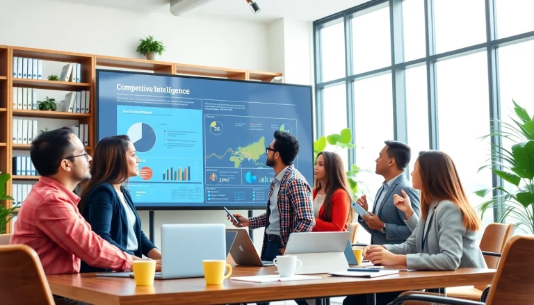 Analyze competitive intelligence data in a collaborative business environment with diverse professionals.