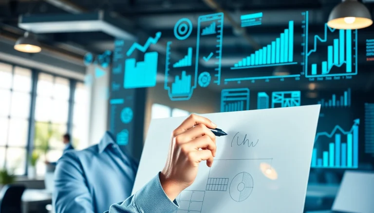 Launch Successful Startup: entrepreneur brainstorming innovative ideas in a modern office