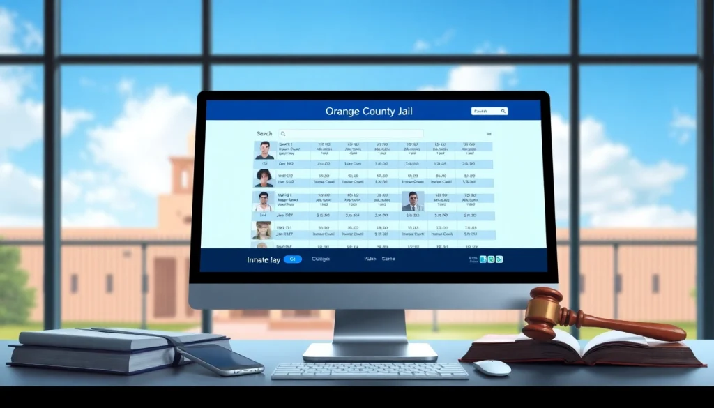 Access the Orange County Jail inmate search interface with legal information and inmate details.