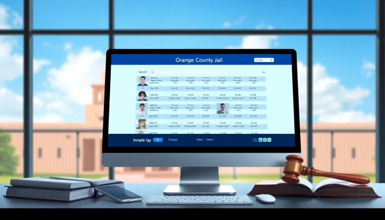 Access the Orange County Jail inmate search interface with legal information and inmate details.