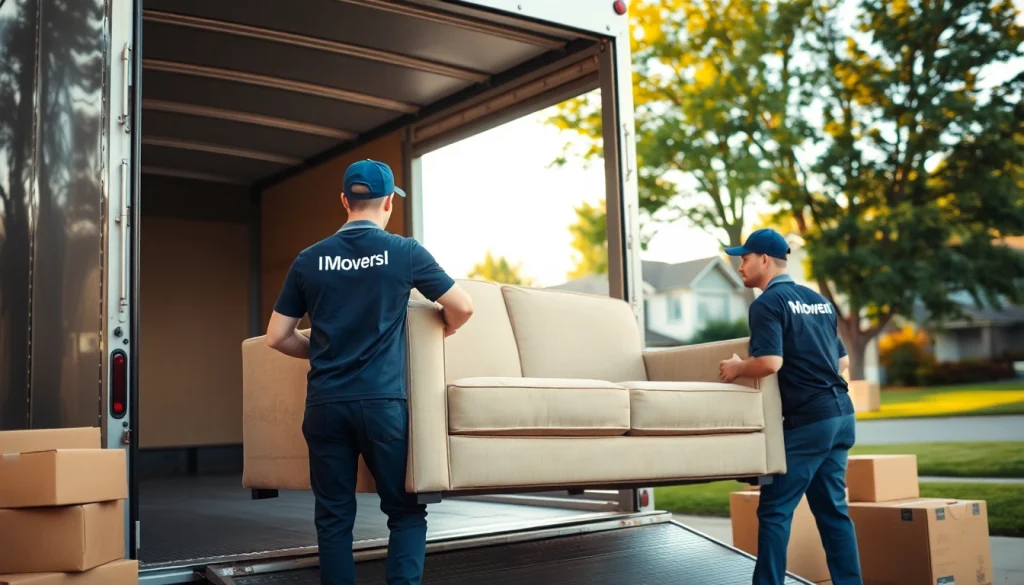 Movers Calgary efficiently loading furniture into a truck during a residential move