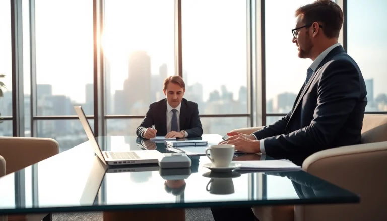 Empowering consultation scene featuring Quickplus Business Consultants in a modern office environment.