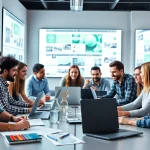 Dynamic teamwork among web design companies in kansas city creating innovative projects.