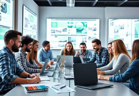 Dynamic teamwork among web design companies in kansas city creating innovative projects.