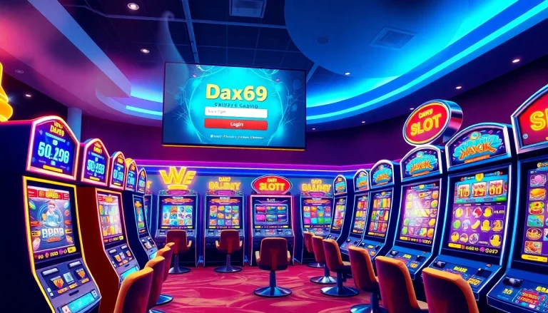 Masuk ke dax69 slot login dengan antarmuka kasino digital yang semarak.