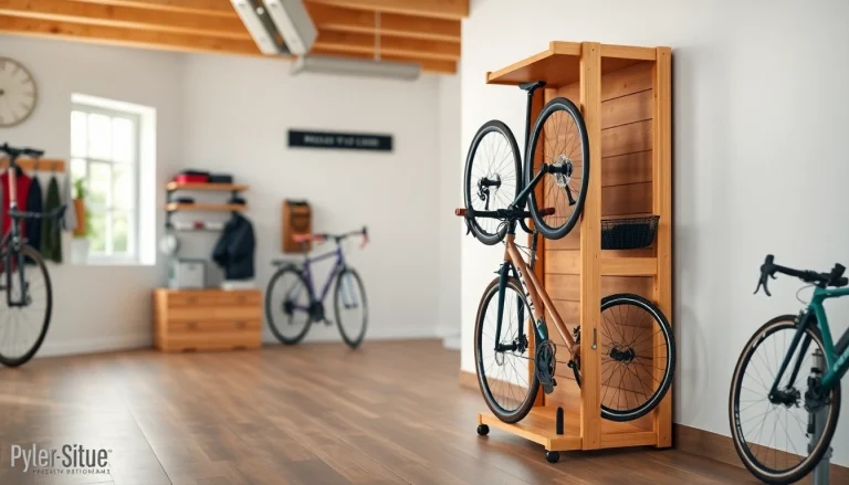 Optimize your compact bike storage with a sleek and modern garage rack solution.
