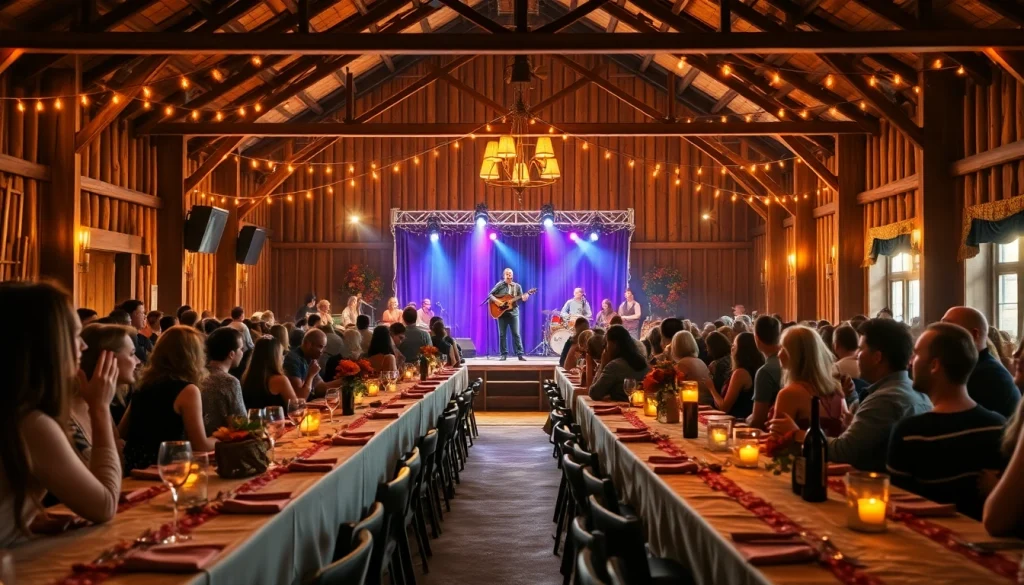 Experience the vibrant show at the firelight barn dinner theater with lively performances and warm ambiance.