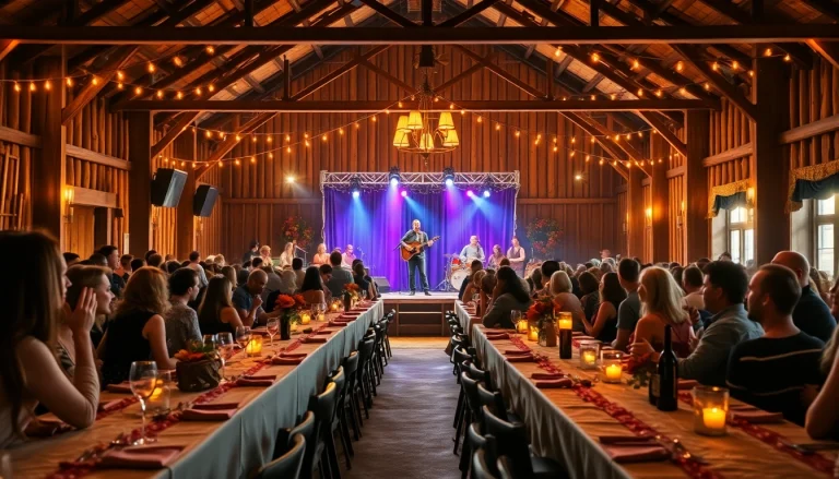 Experience the vibrant show at the firelight barn dinner theater with lively performances and warm ambiance.